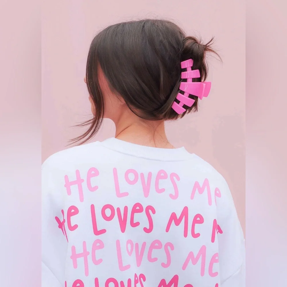 NWT He Loves Me, He Loves Me Not Sweatshirt